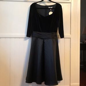 Velvet and Satin Cocktail Dress